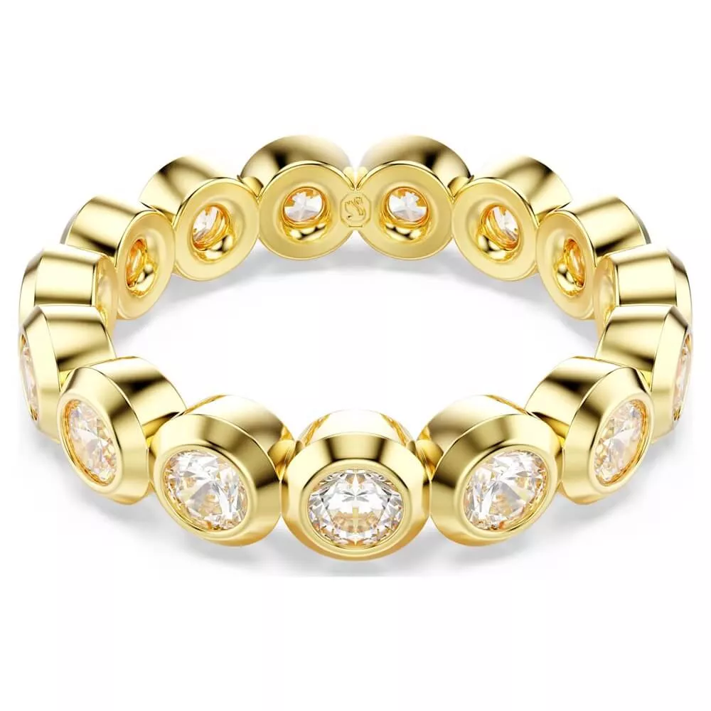 IMBER RING, ROUND CUT, GOLD TONE PLATED
