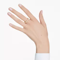 IMBER RING, ROUND CUT, GOLD TONE PLATED