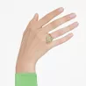 IDYLLIA OPEN RING, GREEN, GOLD TONE PLATED