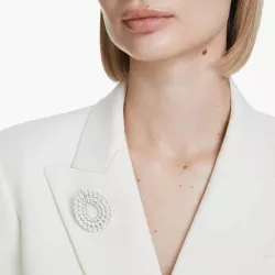 SPILLA MATRIX TENNIS BIANCO, PLACCATA RODIO 5714648