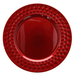 RED CHARGER PLATE 33 CM...