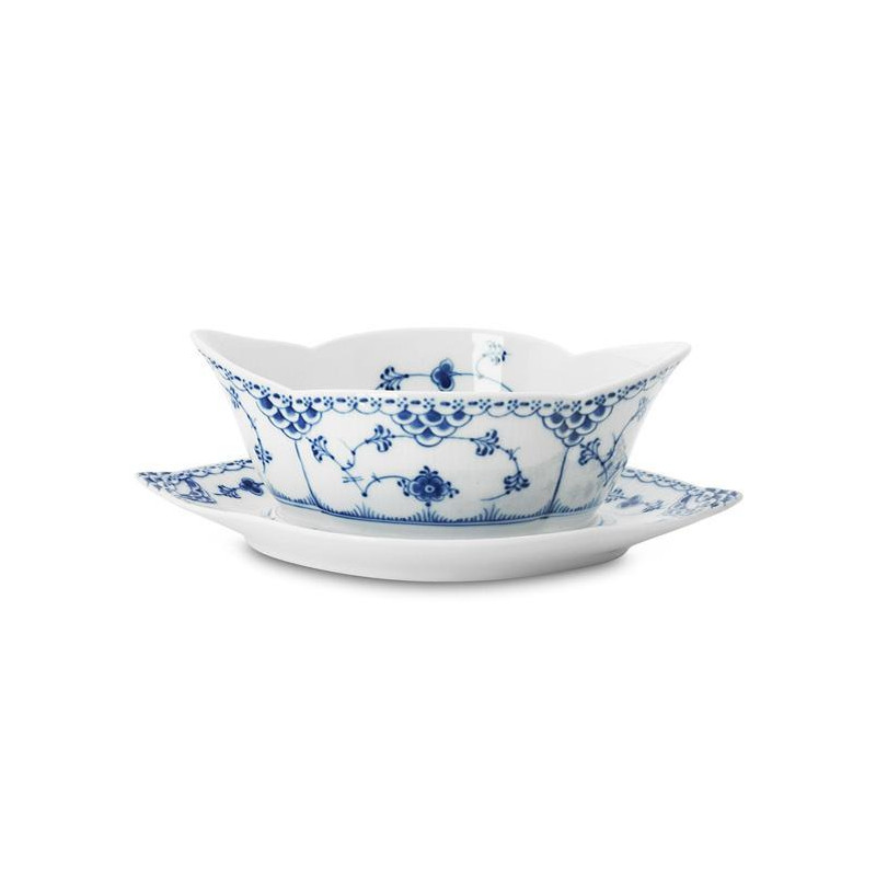 SAUCE BOAT 1017216 BLUE FLUTED HALF LACE
