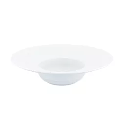 SOUP PLATE, SATIN WHITE...