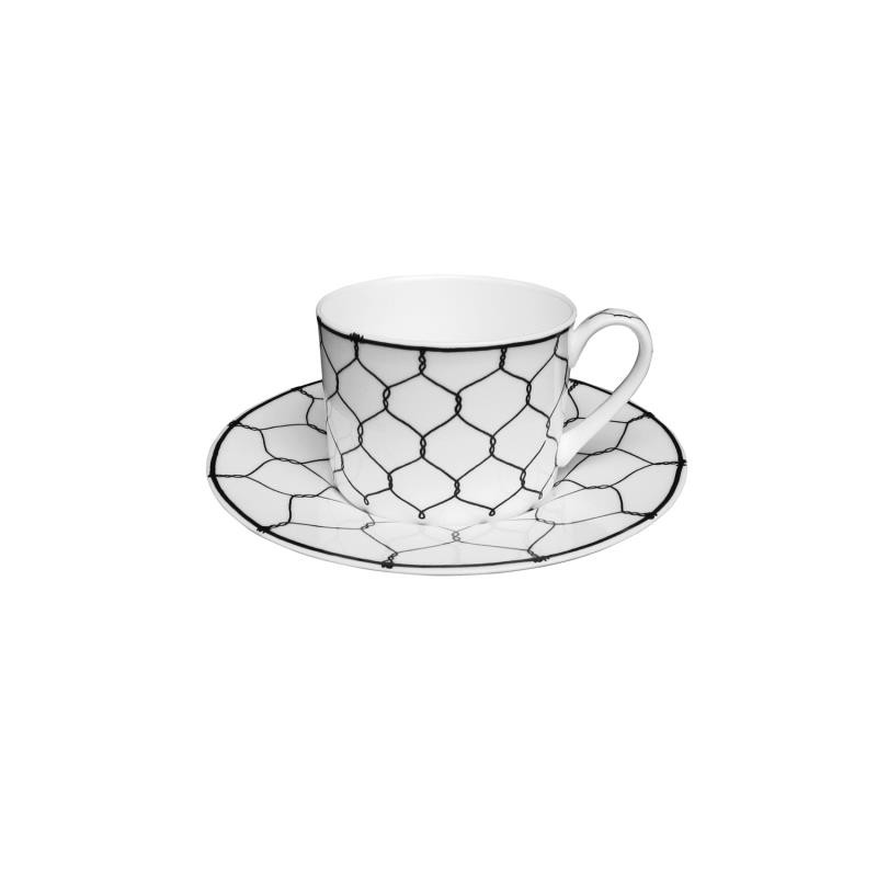 SET OF 4 TEA CUP AND SAUCER - FERRI