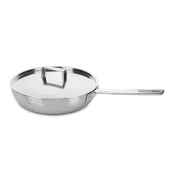 PADELLA INOX CON COPERCHIO,...