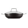 TOUGHENED NON-STICK SHALLOW CASSEROLE WITH GLASS LID
