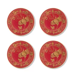 SET OF 4 PORCELAIN...