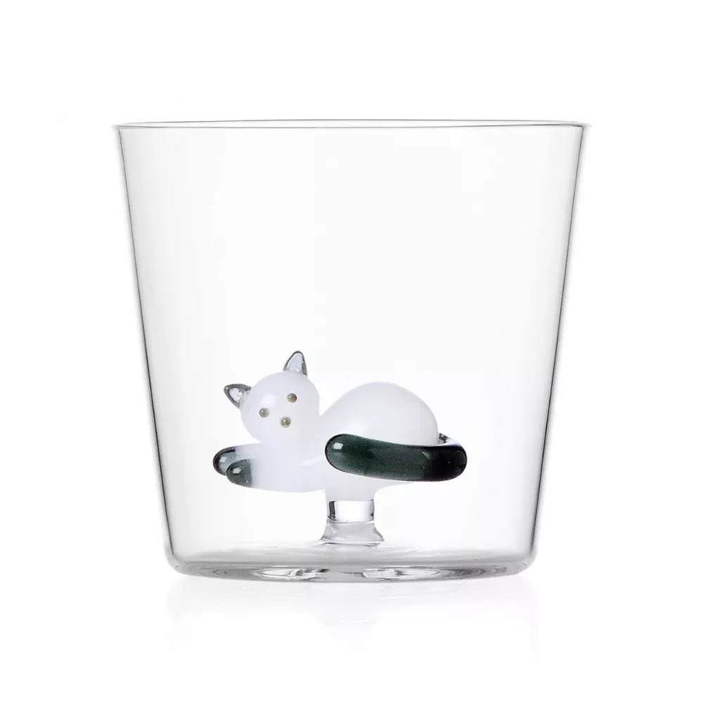 BICCHIERE TUMBLER GATTO SDRAIATO, TABBY CAT