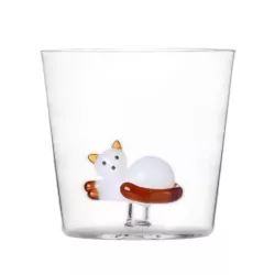 BICCHIERE TUMBLER GATTO SDRAIATO, TABBY CAT