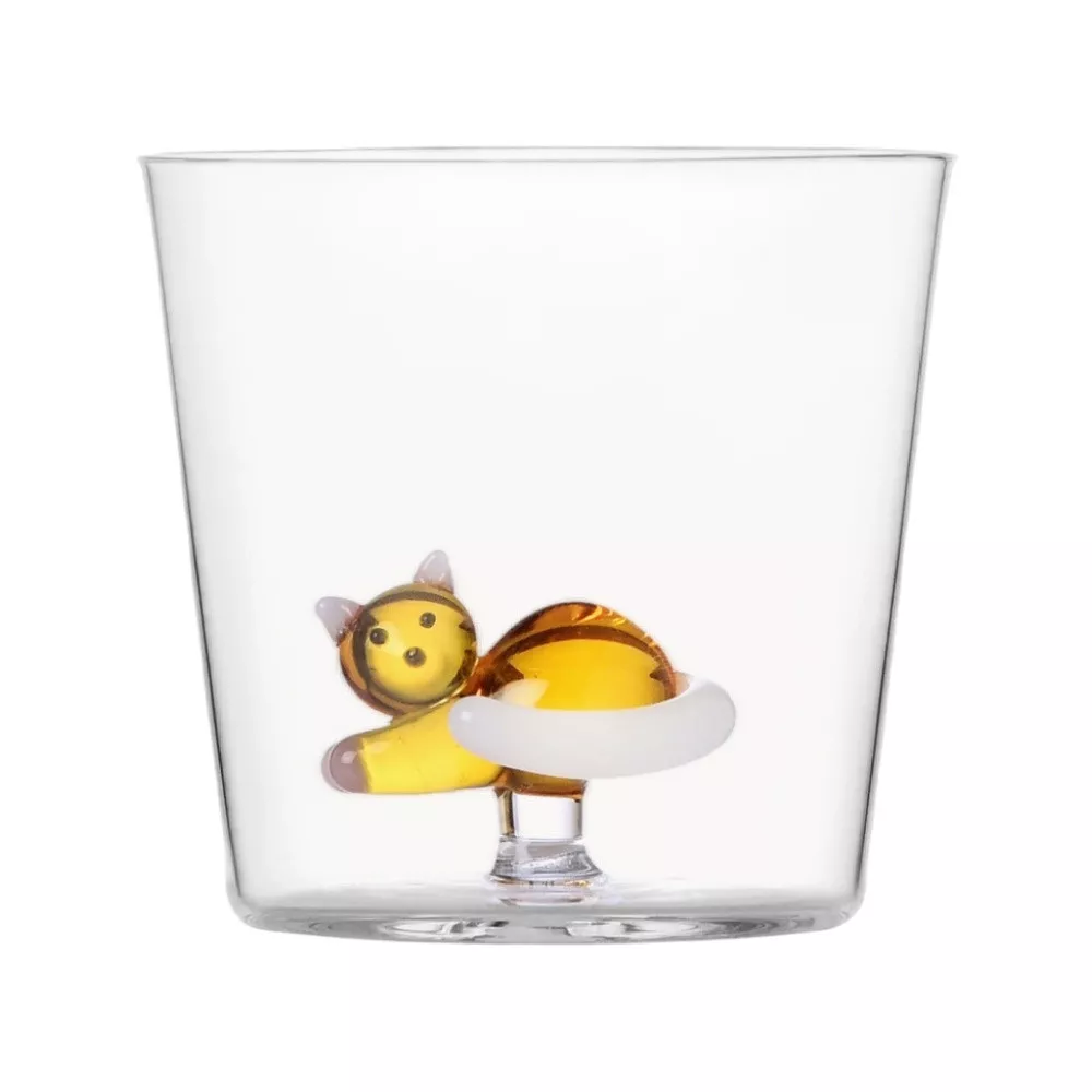 BICCHIERE TUMBLER GATTO SDRAIATO, TABBY CAT