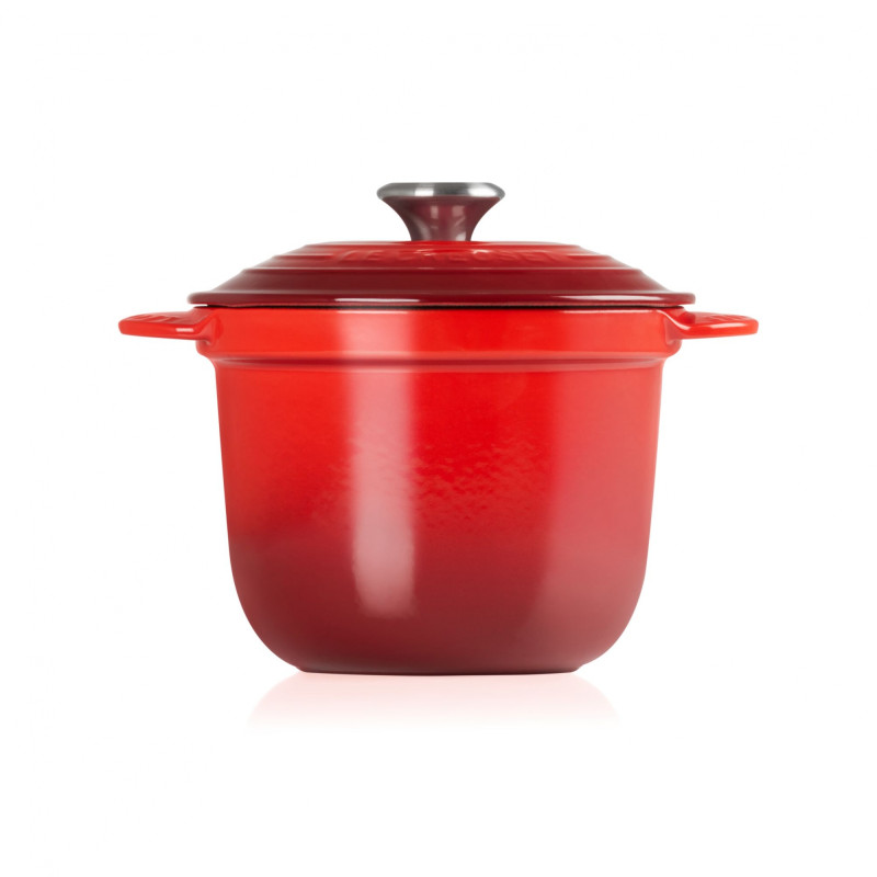 18 CM ROUND TALL CASSEROLE, VITRIFIED CAST IRON