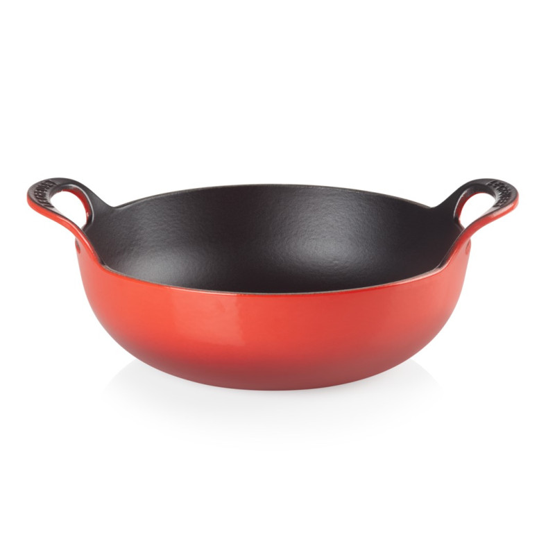 24 CM CAST IRON BALTI WOK CASSEROLE