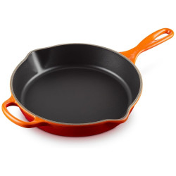 CAST IRON DEEP DOUBLE POUR SPOUTS SKILLET