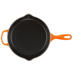 CAST IRON DEEP DOUBLE POUR SPOUTS SKILLET