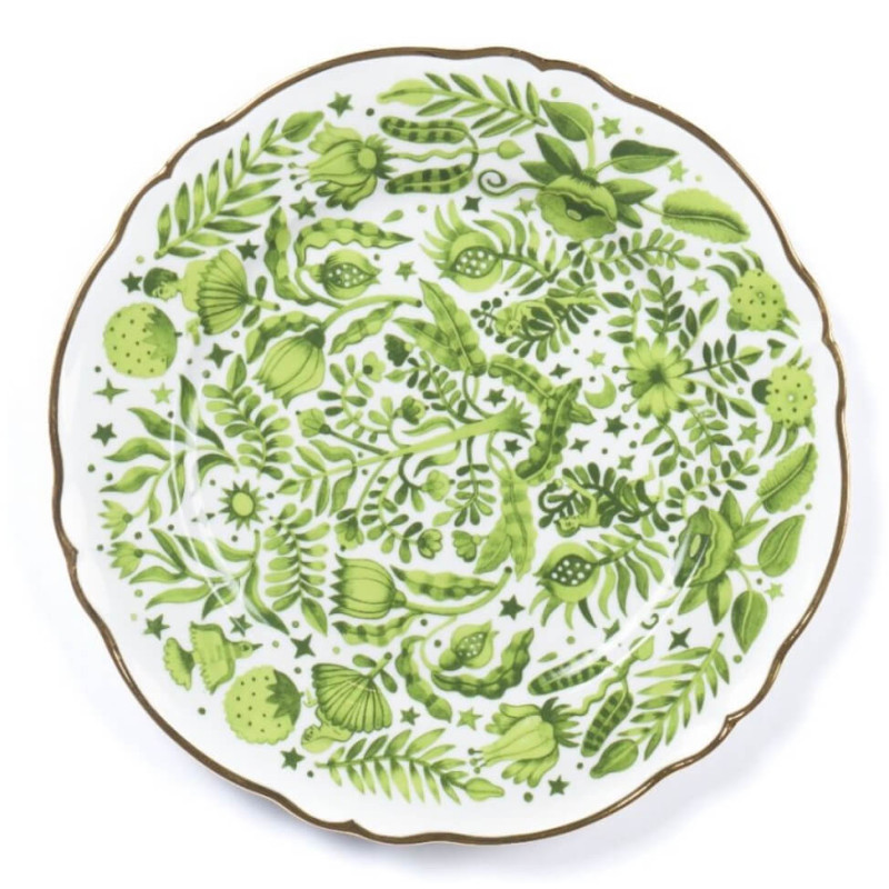 CHARGER PLATE 32,5 CM, FLOREAL GOLDEN RIM, FTB1098