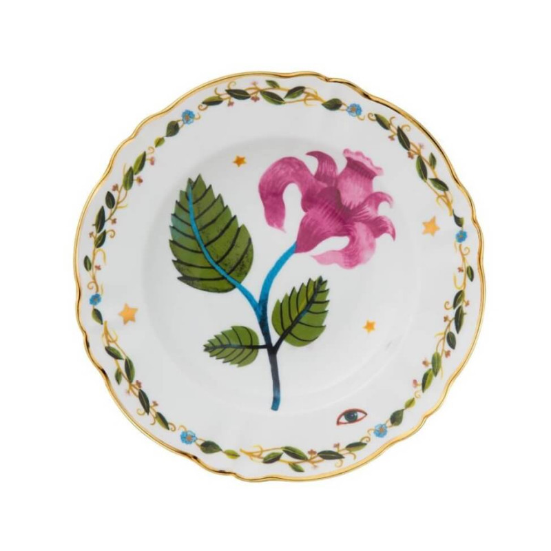 SOUP PLATE 23 CM PINK FLOWER FTB0080