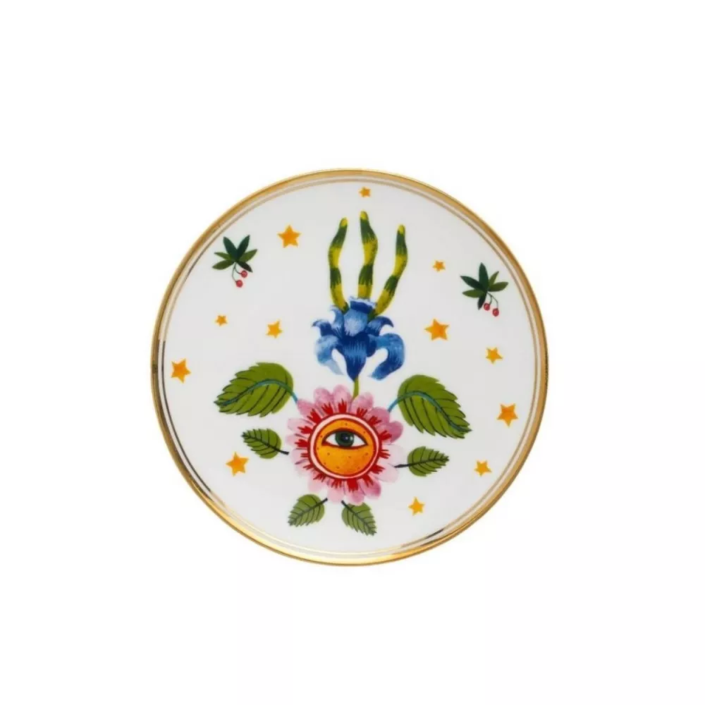 BREAD PLATE 17 CM, FLOWER WITH EYE, FTB0014