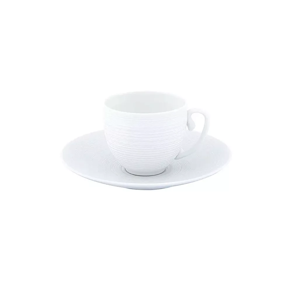 TAZZA CAFFE CON PIATTO, HEMISPHERE BIANCO