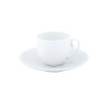COFFEE CUP WITH SAUCER, WHITE HEMISPHERE