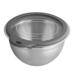 CIOTOLA INOX CON COPERCHIO IN VETRO