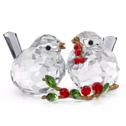 BIRD COUPLE AND BERRIES,...