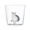 SITTING CAT TUMBLER, TABBY CAT