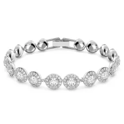 ANGELIC NECKLACE SET, WHITE, RHODIUM PLATED 5367853