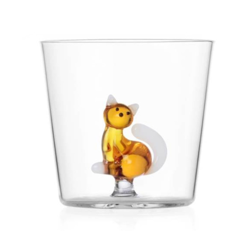 SITTING CAT TUMBLER, TABBY CAT