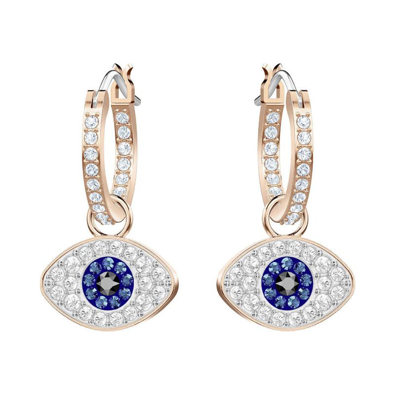 SWAROVSKI SYMBOLIC EVIL EYE HOOP EARRINGS 5425857