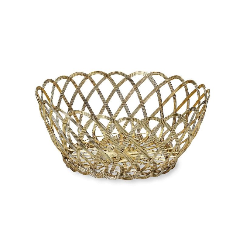 ROUND BASKET GOLD 25 CM - FIL0003