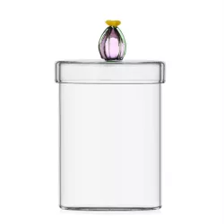 CACTUS CONTAINER, PINK FLOWER