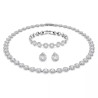 ANGELIC NECKLACE SET, WHITE, RHODIUM PLATED 5367853