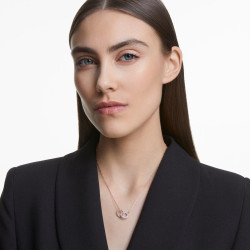 STONE NECKLACE, MULTI-COLORED, ROSE-GOLD TONE PLATED 5414999