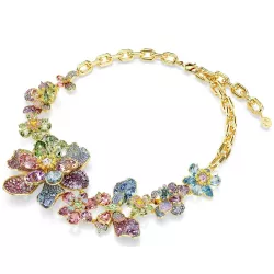 IDYLLIA NECKLACE, MULTICOLOR FLOWERS AND BUTTERFLY 5717157