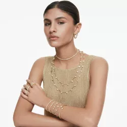 SET COLLANA E BRACCIALE UNA, BIANCO E ORO 5720506