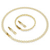 UNA NECKLACE AND BRACELET SET, WHITE AND GOLD 5720506