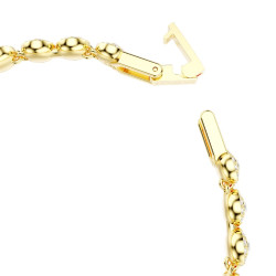 UNA NECKLACE AND BRACELET SET, WHITE AND GOLD 5720506