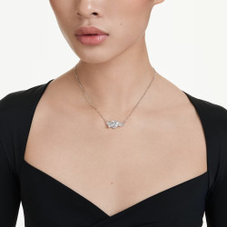 PENDENTE MATRIX BIANCO, PLACCATURA RODIO 5728553