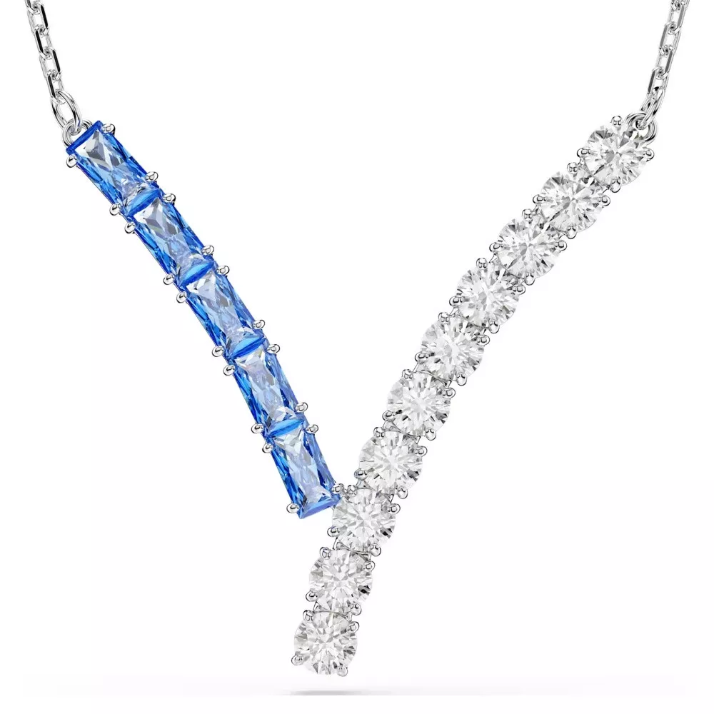 PENDENTE MATRIX BLU, PLACCATURA RODIO 5732265