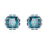 BIRTHSTONE STUD EARRINGS, SQUARE CUT