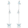 LILIA PIERCED EARRINGS BLUE, RHODIUM PLATED 5662182