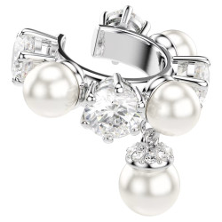 SET OF 3 CLIP EARRINGS PEARL, MATRIX 5691715
