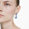 MATRIX PIERCED EARRINGS, BLUE, BLACK FINISH 5705780