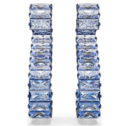 MATRIX PIERCED EARRINGS, BLUE, BLACK FINISH 5705780