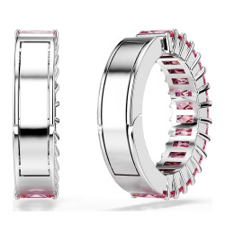 MATRIX CLIP EARRINGS PINK, RHODIUM PLATING 5719140