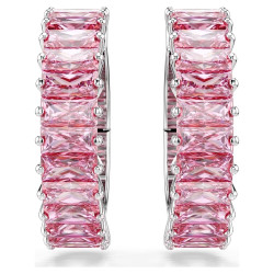 MATRIX CLIP EARRINGS PINK, RHODIUM PLATING 5719140