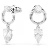 MESMERA PIERCED EARRINGS WHITE, RHODIUM PLATING 5723177