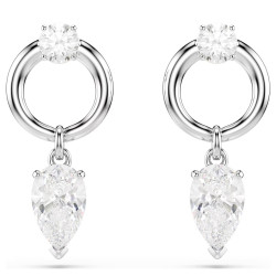MESMERA PIERCED EARRINGS WHITE, RHODIUM PLATING 5723177