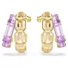 MILLENNIA HOOP EARRINGS, GOLD AND PURPLE 5725757