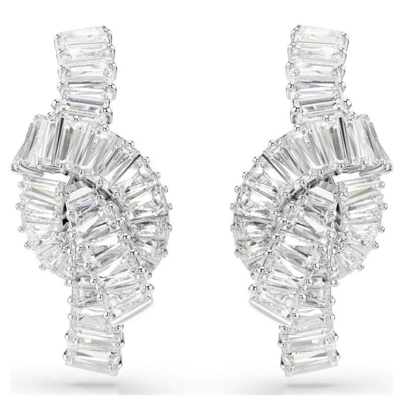 MATRIX: PIERCED EARRINGS WHITE, RHODIUM PLATED 5727040